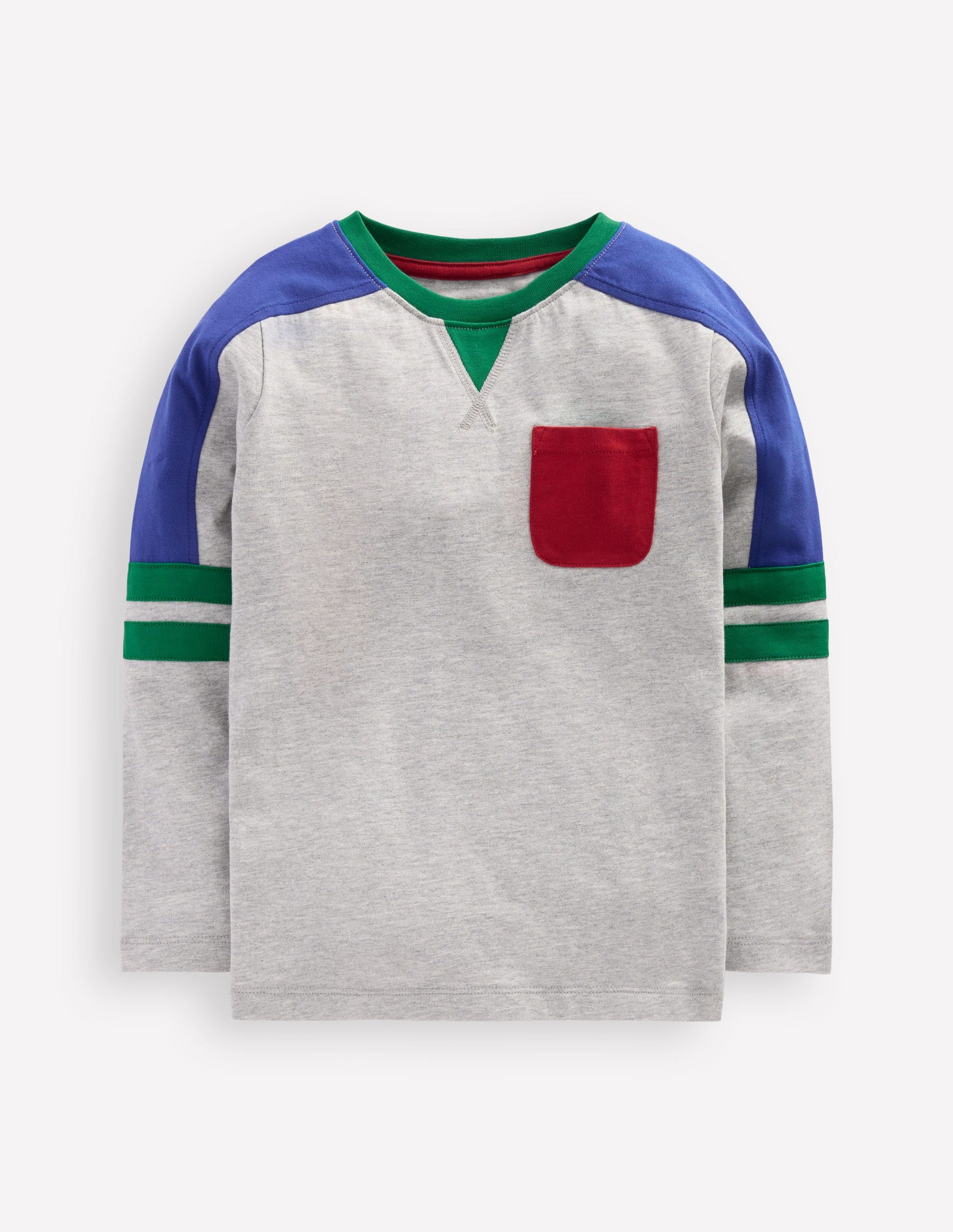 Colour Block T-shirt-GREY MARL COLOURBLOCK-4