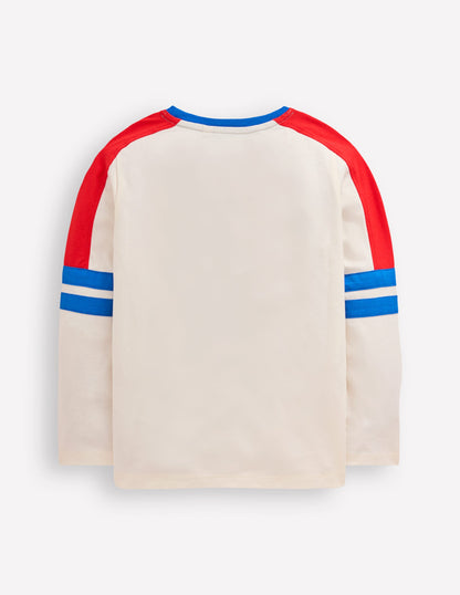 Colour Block T-shirt-Soft Ivory Multi-5