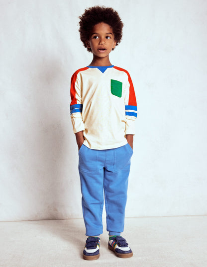 Colour Block T-shirt-Soft Ivory Multi-2