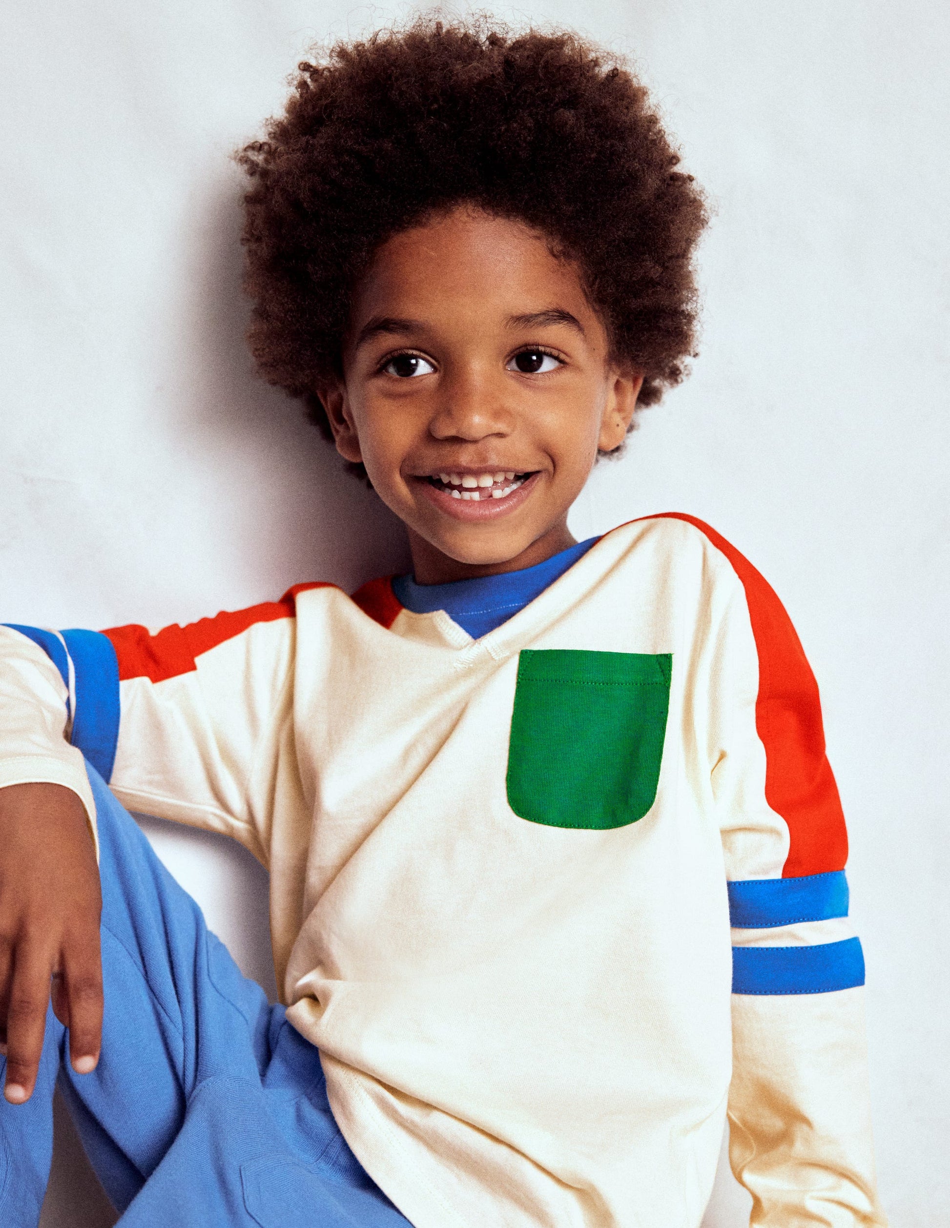 Colour Block T-shirt-Soft Ivory Multi-3