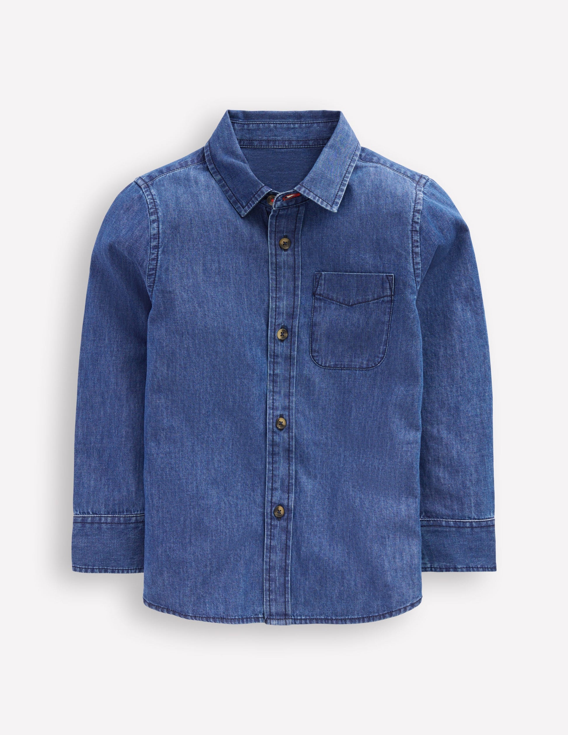 Denim Shirt-Mid Vintage Denim (Mid Wash)-1