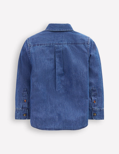Denim Shirt-Mid Vintage Denim (Mid Wash)-2