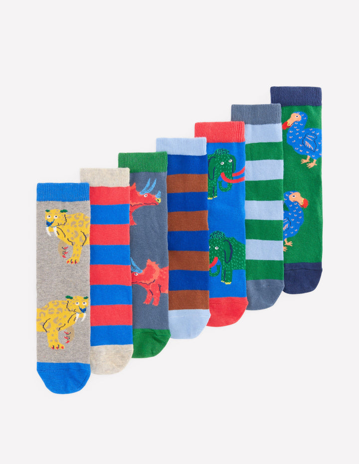 Socks 7 Pack-Multi Animals