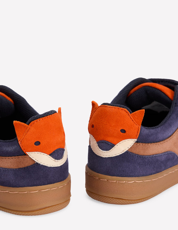 Colourblock Sneakers-Toffee Brown Fox