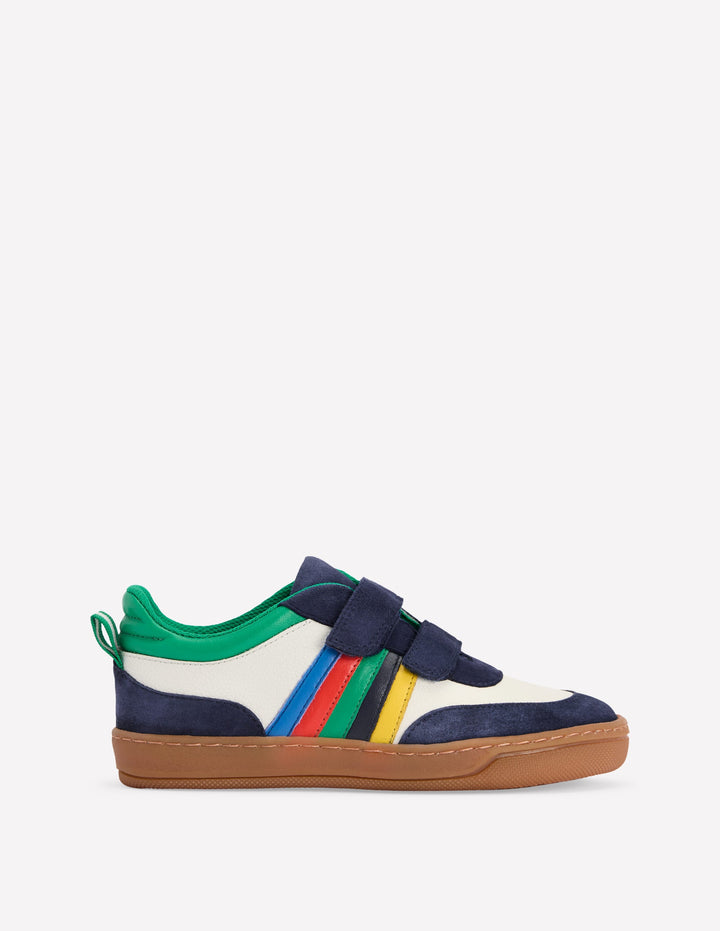 Colourblock Sneakers-Soft Ivory Multi Stripe
