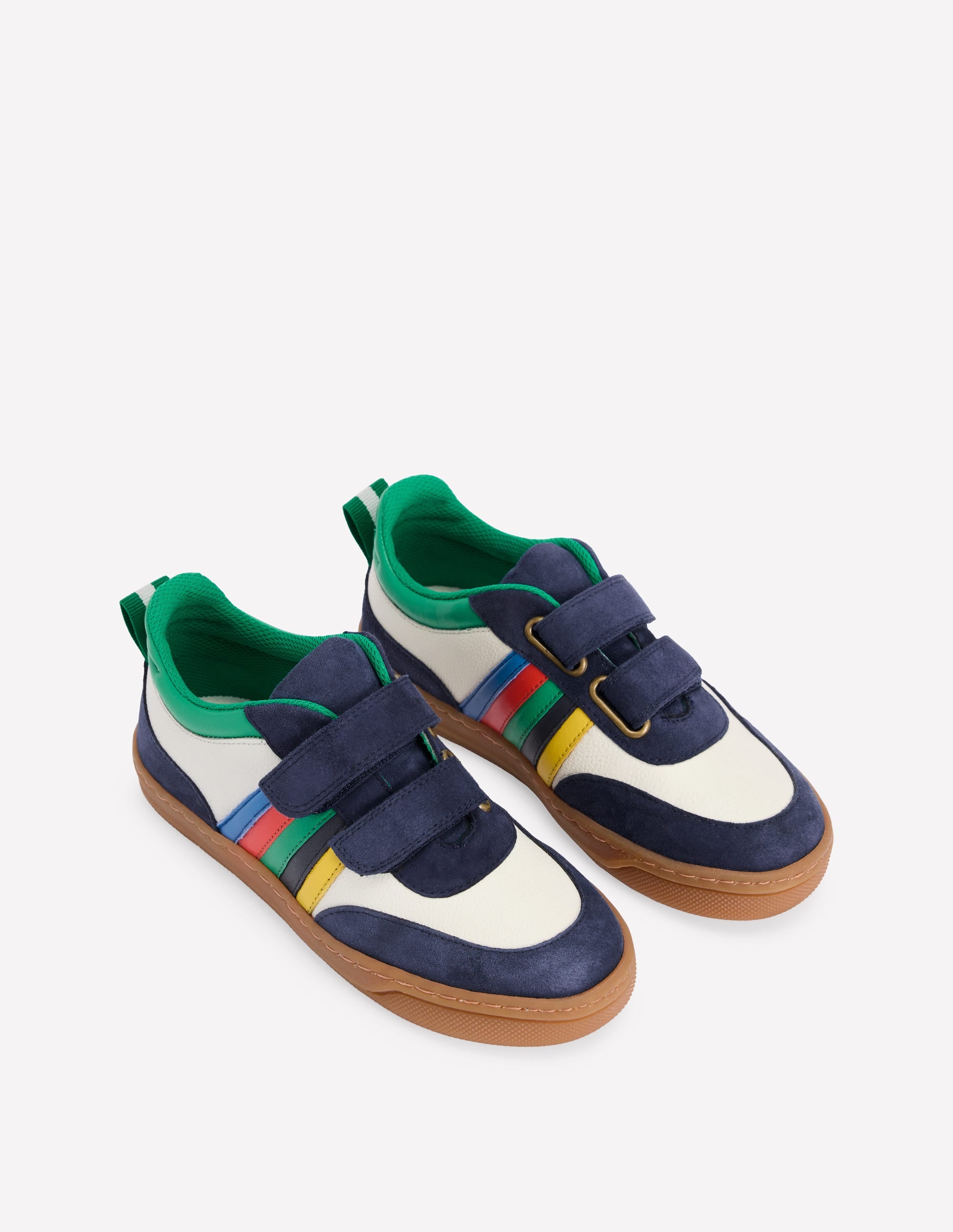 Colourblock Sneakers-Soft Ivory Multi Stripe - Image 4