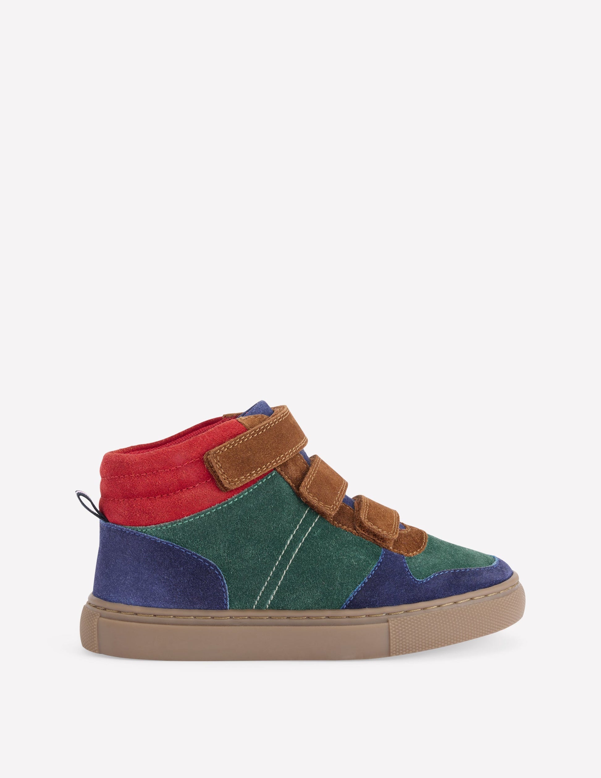 Suede High Tops-Pine Green Colour Block-1