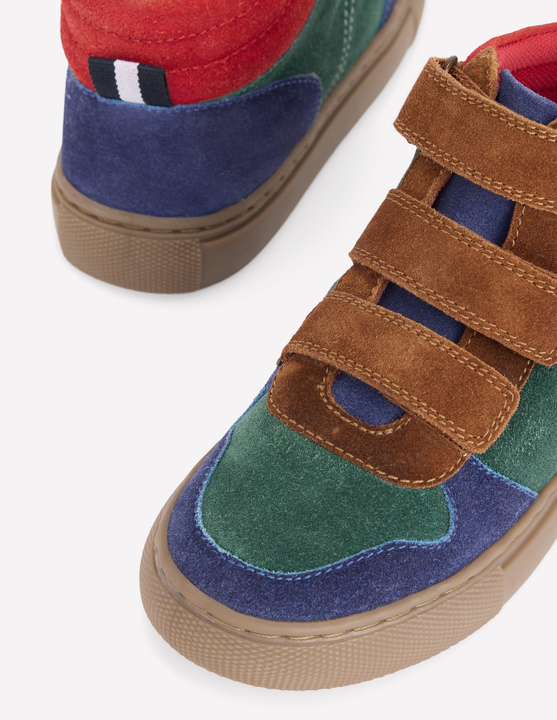 Suede High Tops-Pine Green Colour Block-4