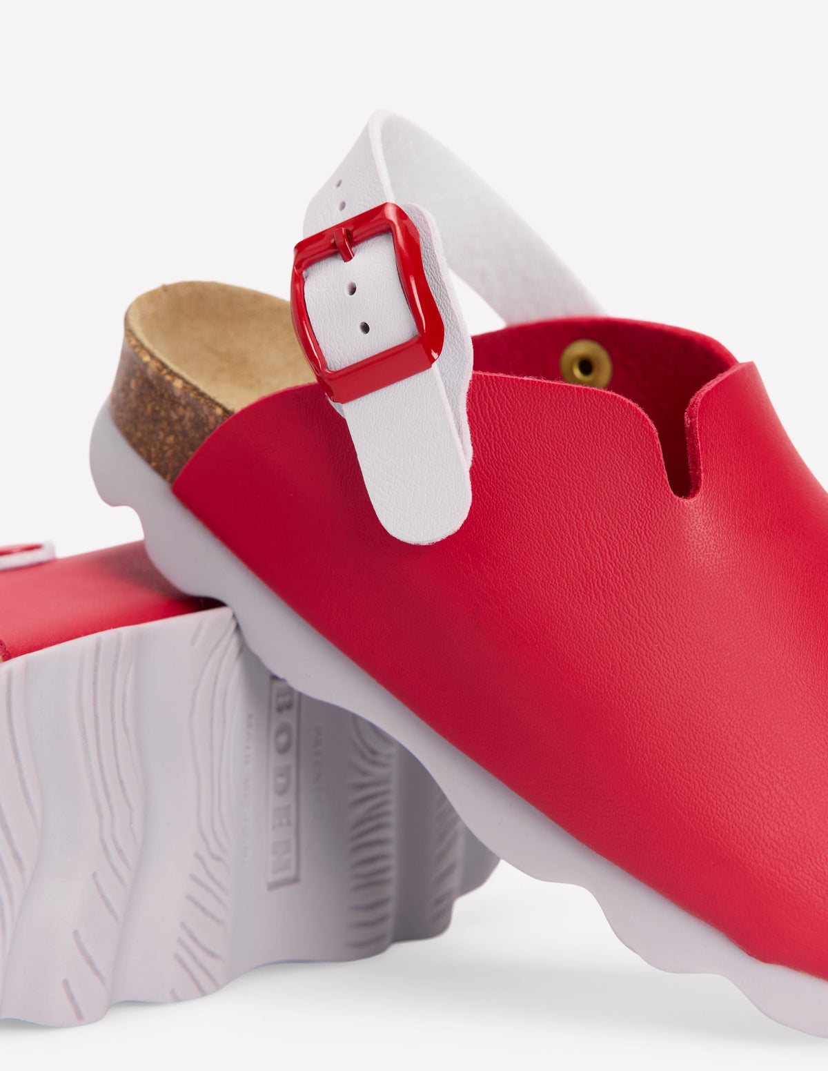 Colourblock Clogs-Firecracker Red - Image 3