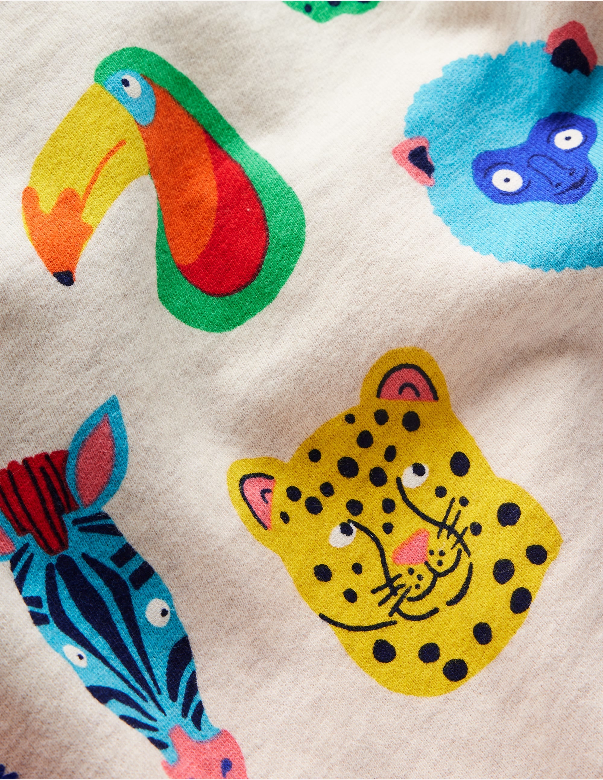 Printed Sweatshirt-Multi Animal Faces - Image 3