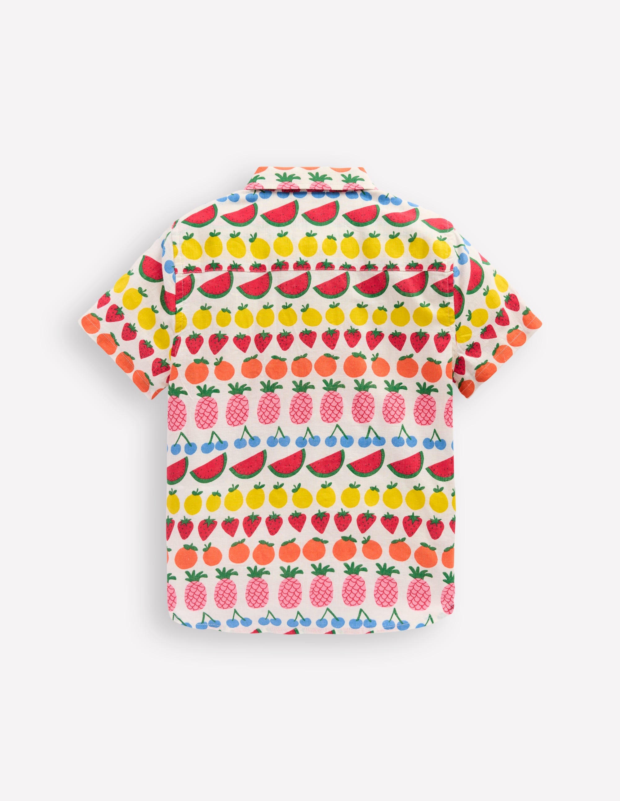 Cotton Linen Shirt-Fruit Stripe - Image 5