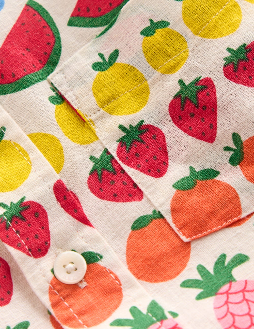 Cotton Linen Shirt-Fruit Stripe - Image 6