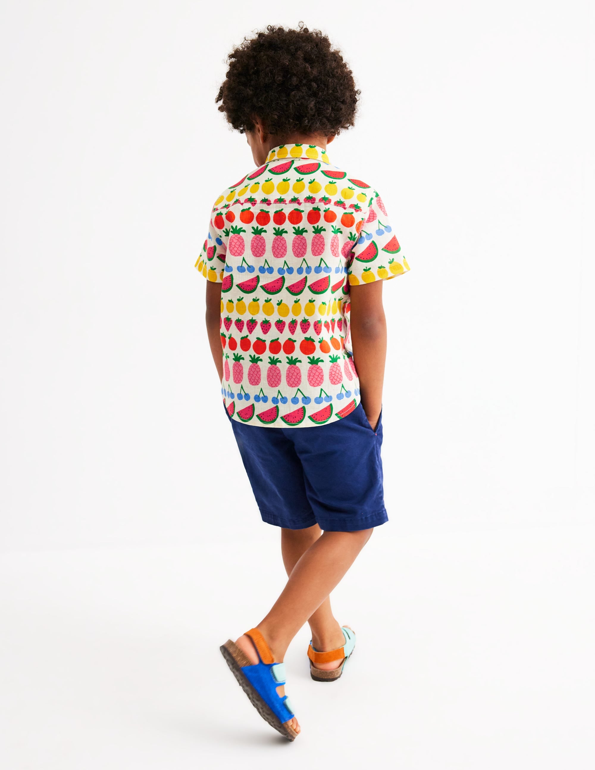 Cotton Linen Shirt-Fruit Stripe - Image 3