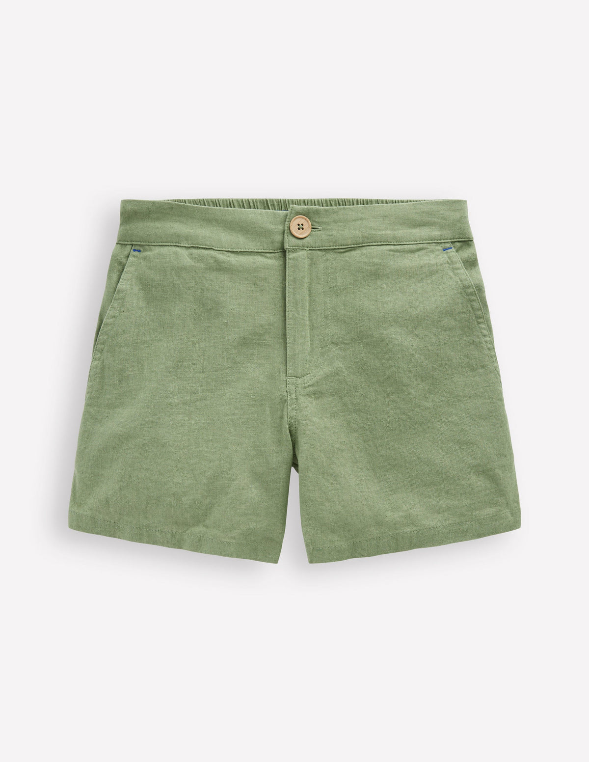 Cotton Linen Shorts-Newt Green - Image 1