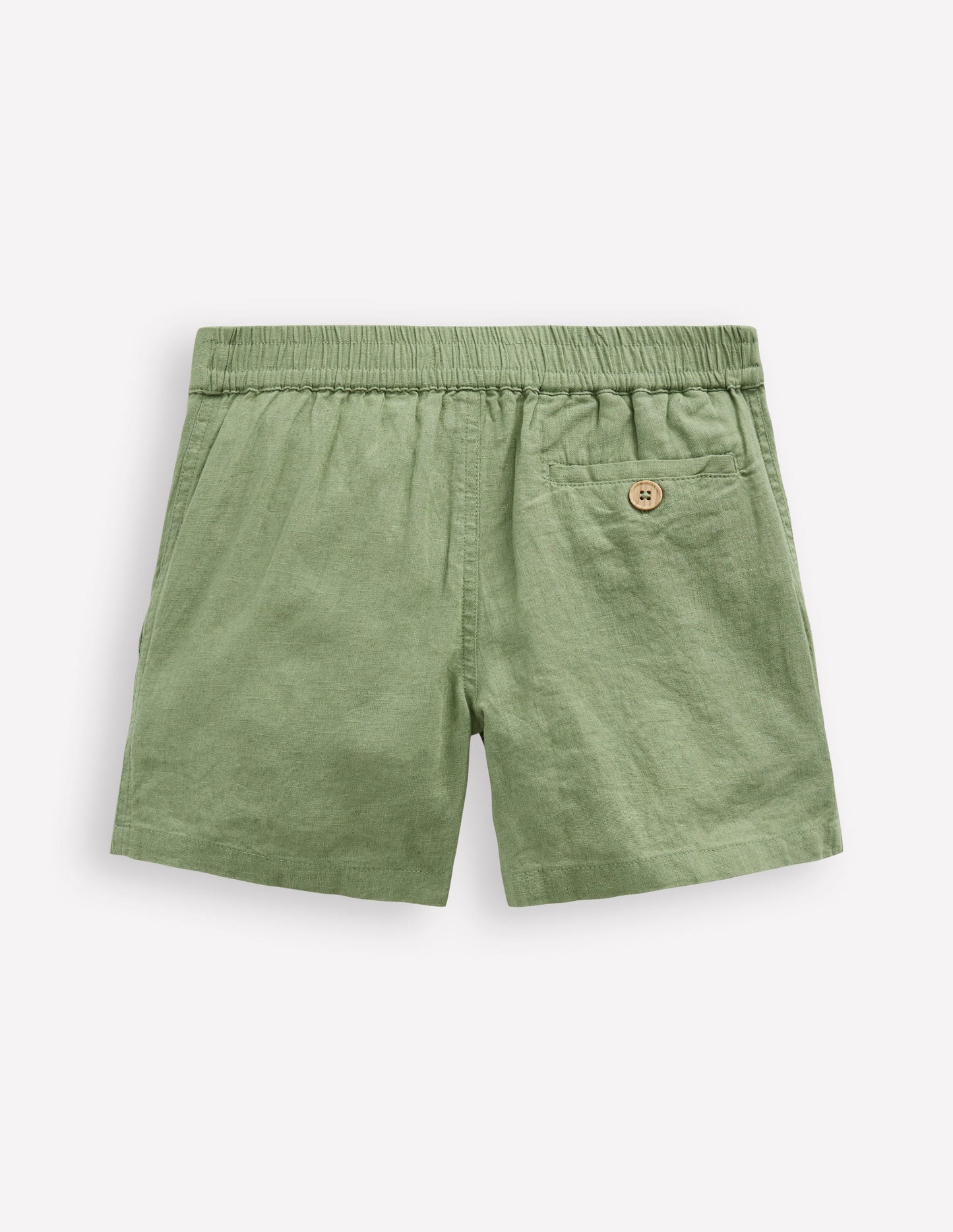 Cotton Linen Shorts-Newt Green