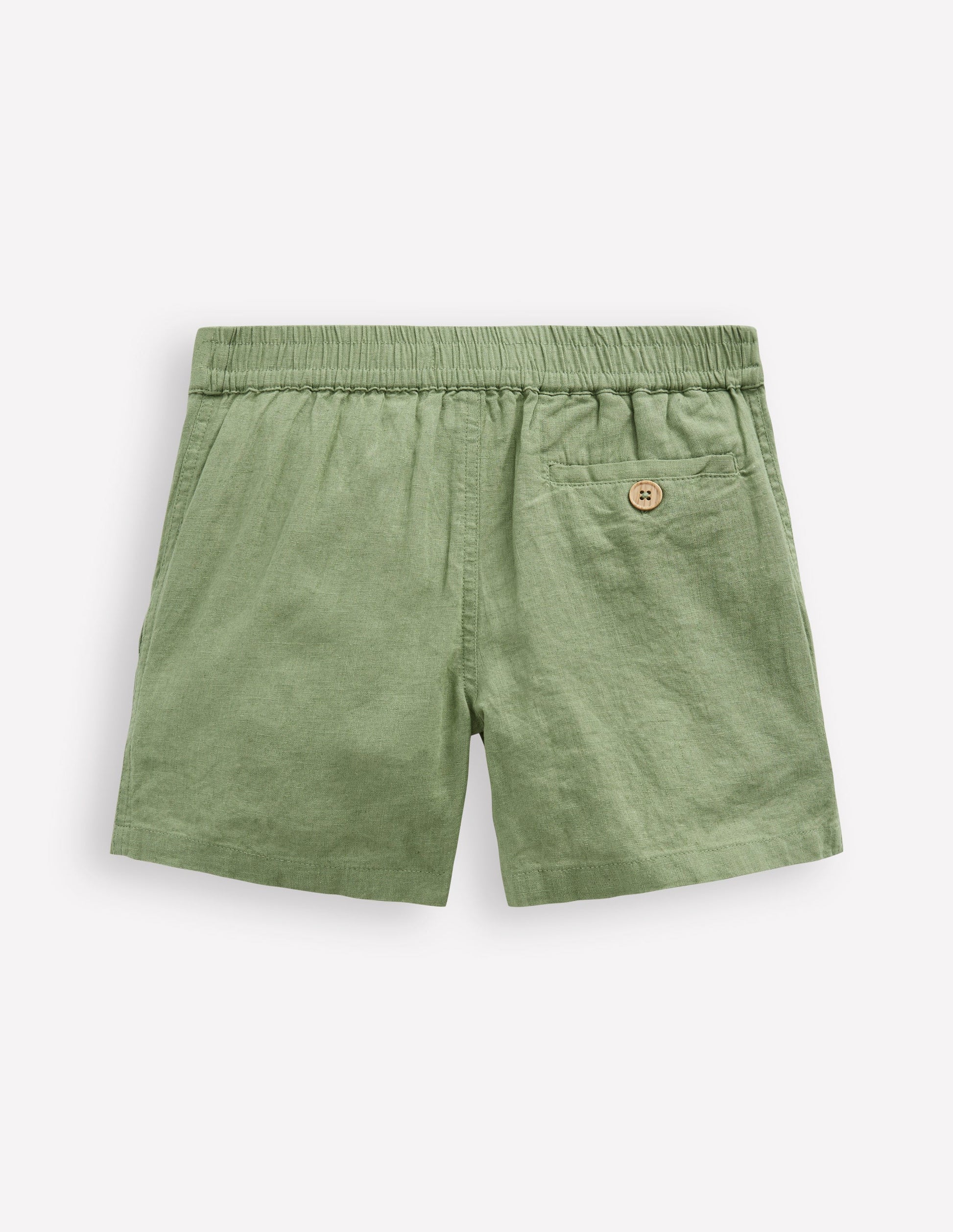 Cotton Linen Shorts-Newt Green-2