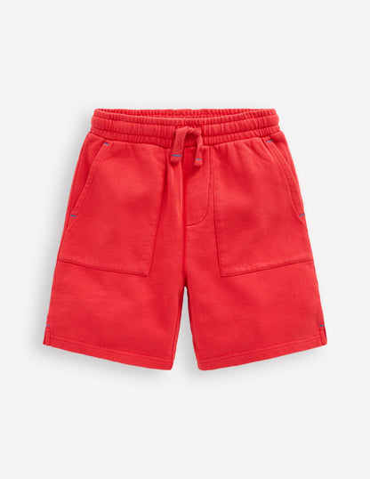 Garment Dye Shorts-Post Box Red-1