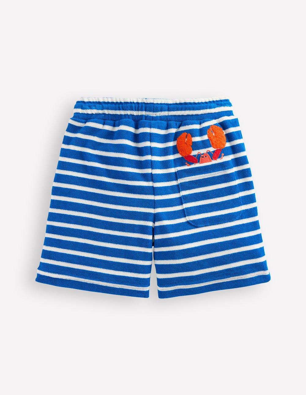 Towelling Shorts-Blue and Ivory Lobster - Image 2