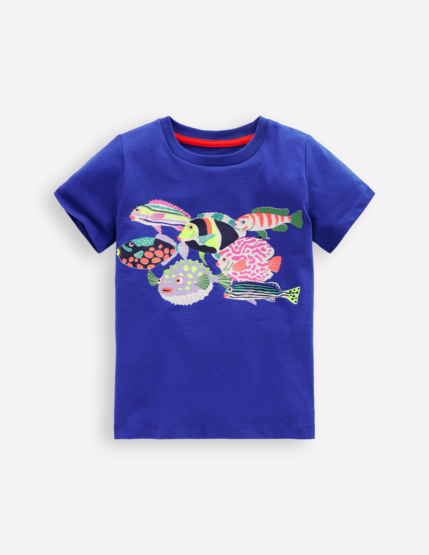 Short Sleeve Riso T-Shirt-Blue Heron Fish