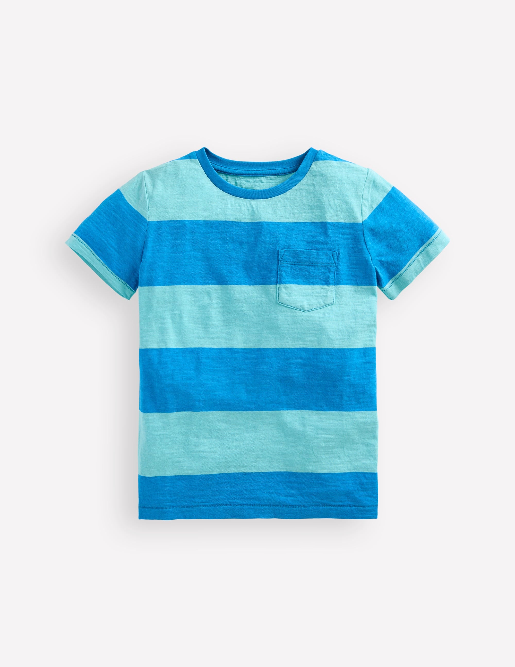 Everyday Short Sleeve T-Shirt-Barbados Beach/Indigo Bunting - Image 1