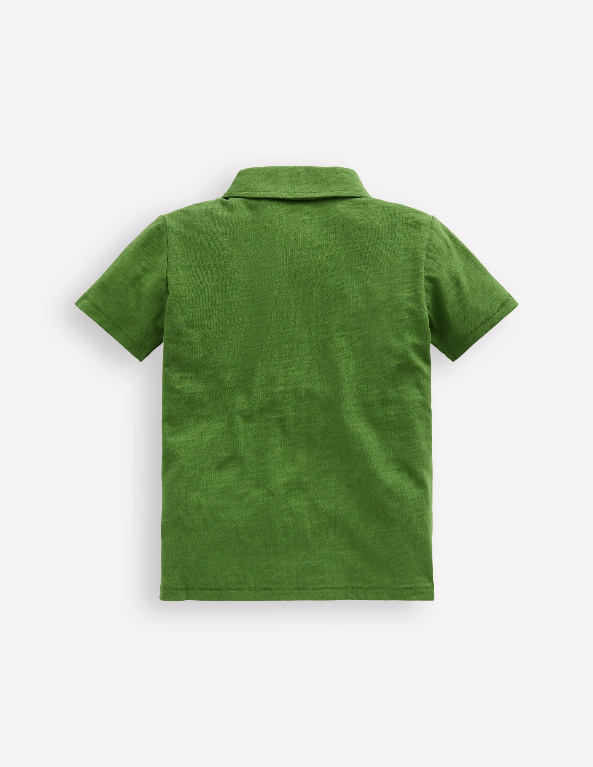 Slub Polo Shirt-Broccoli Green - Image 2