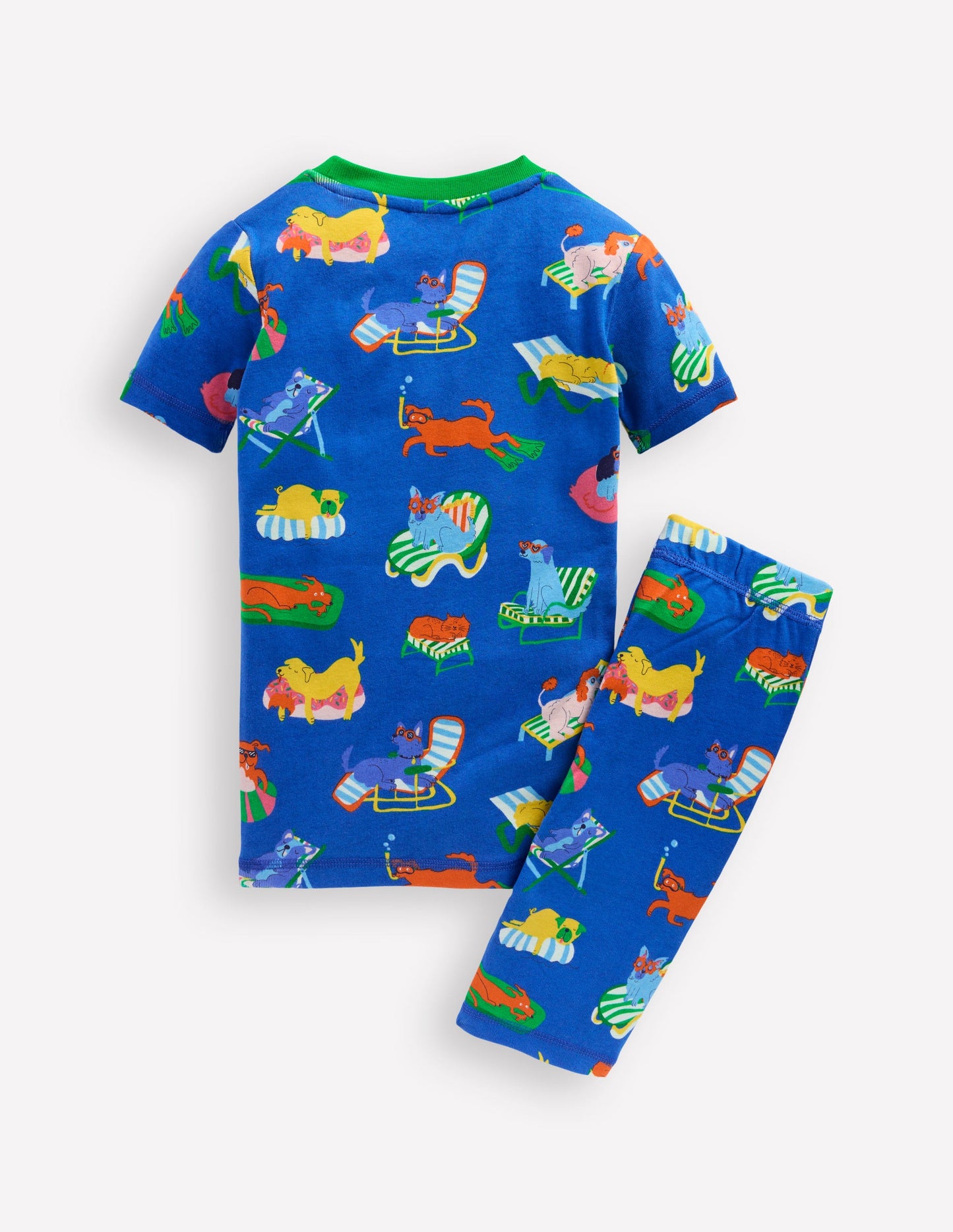 Snug Short John Pajamas-Poolside Pets