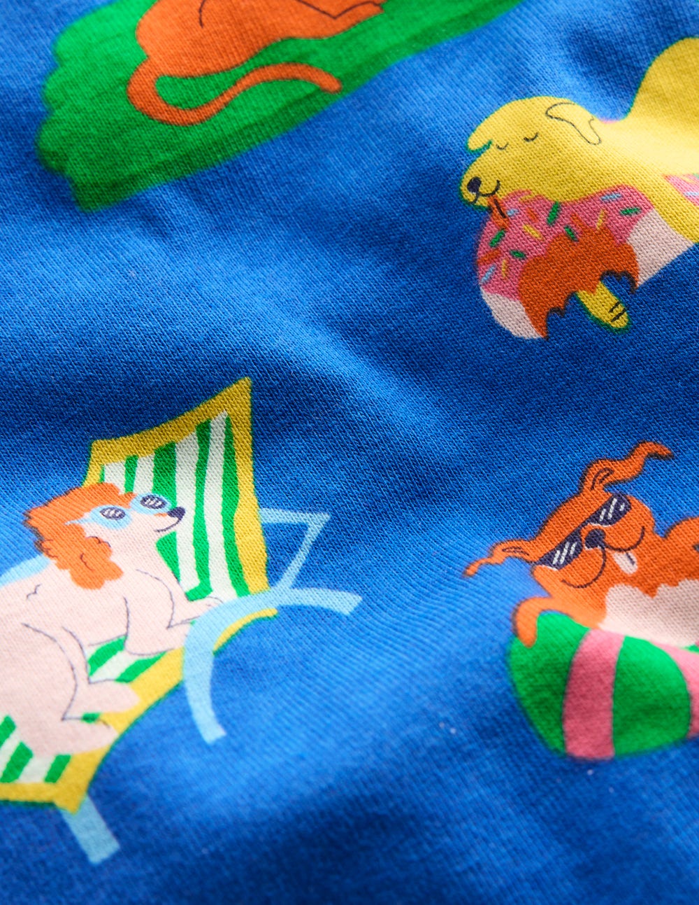 Snug Short John Pajamas-Poolside Pets