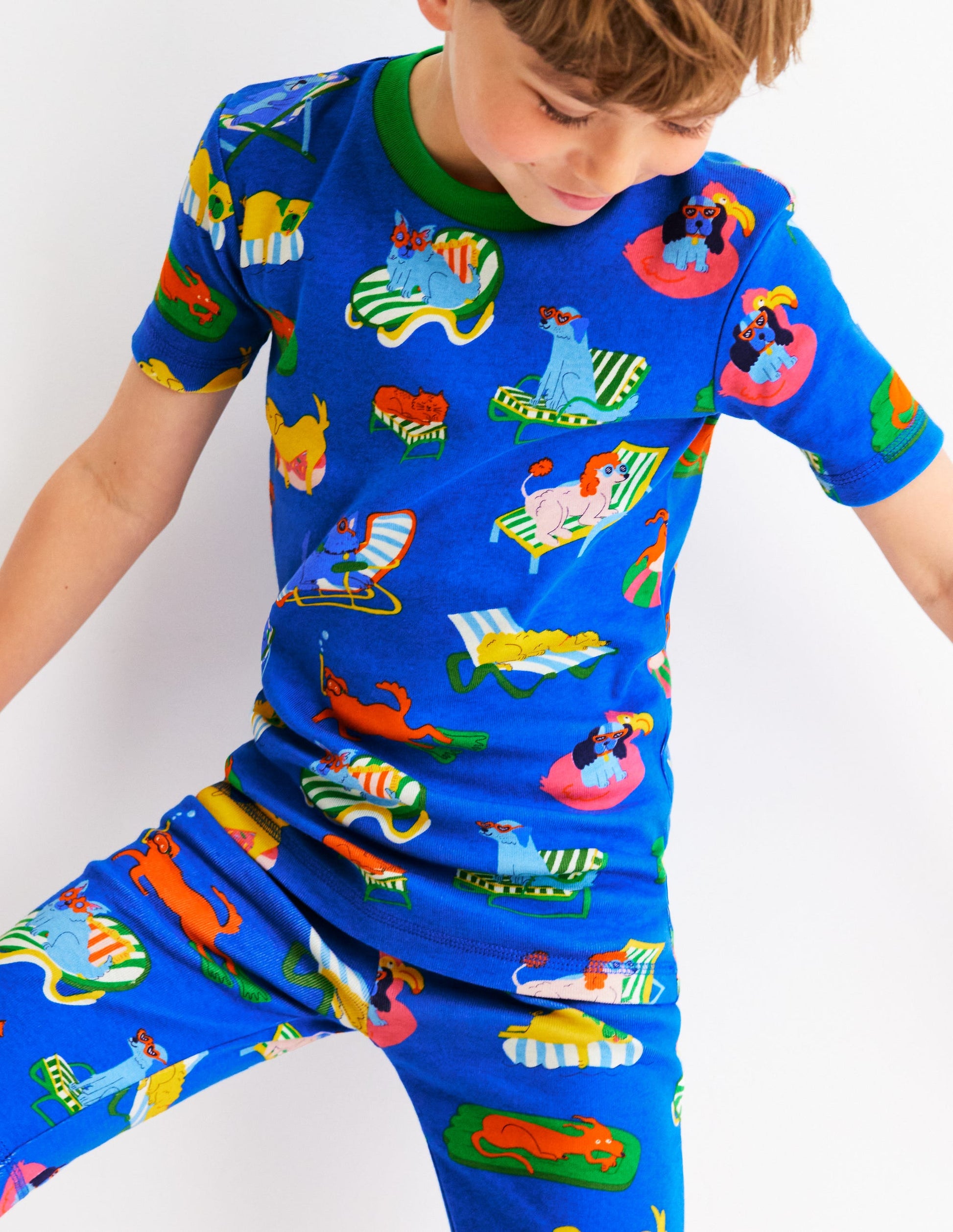 Snug Short John Pajamas-Poolside Pets-2