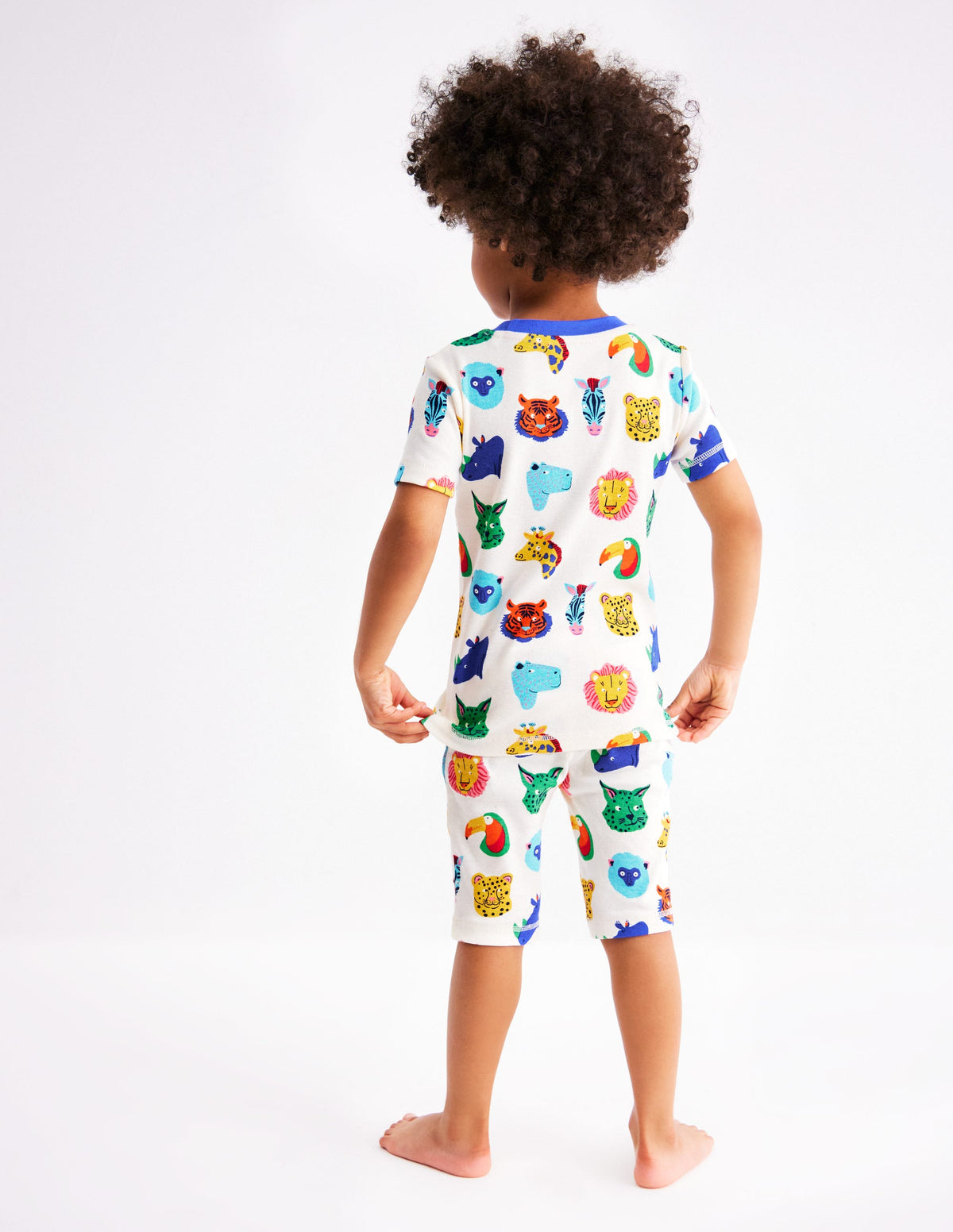 Snug Short John Glow Pyjamas-Multi Animal Faces - Image 3