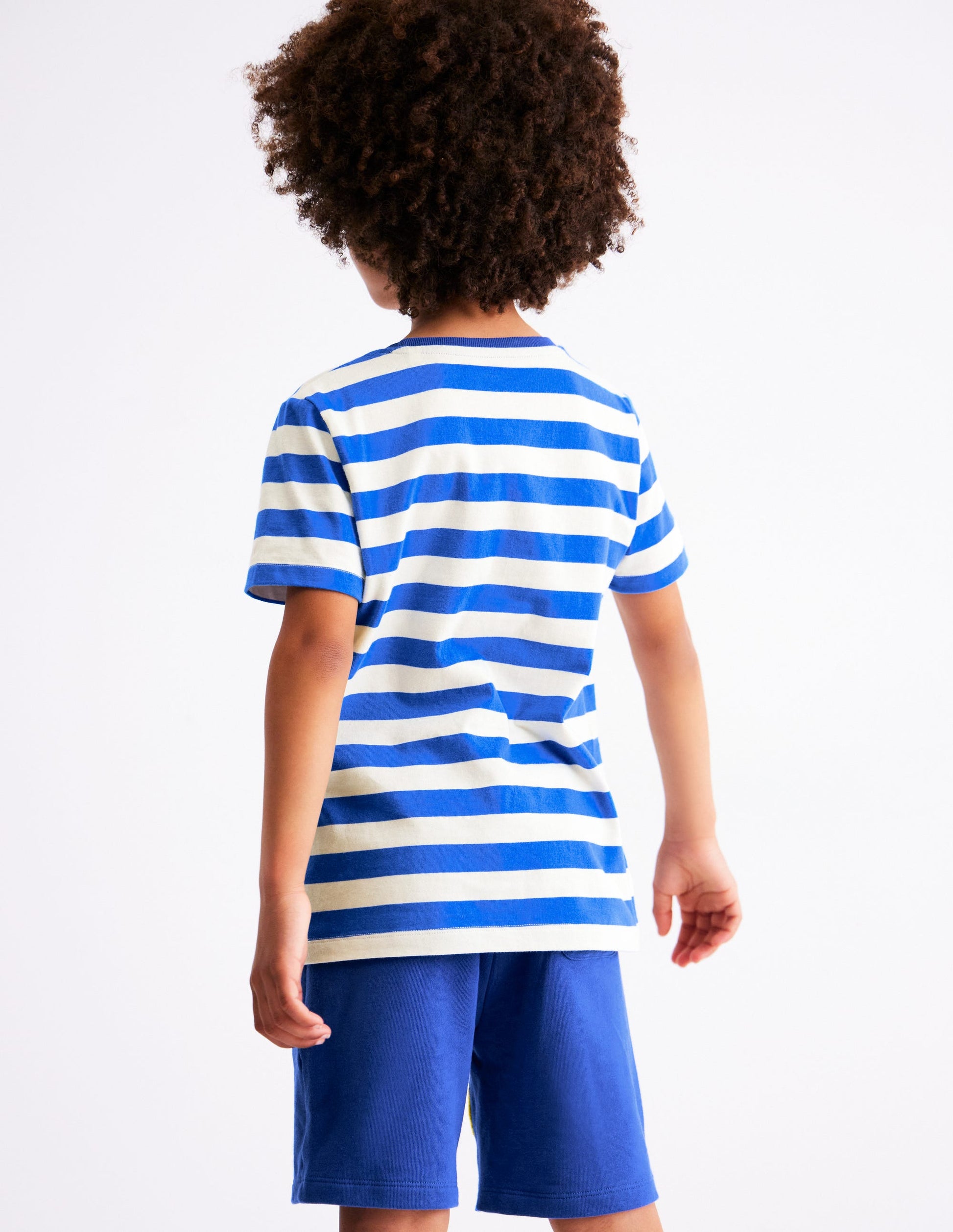 Short Sleeve Bouclé T-shirt-Gallery Blue/ Ivory Fruit Face-2