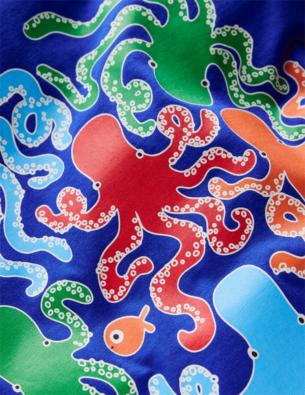 Glow-In-The-Dark T-shirt-Bright Blue Octopus - Image 3