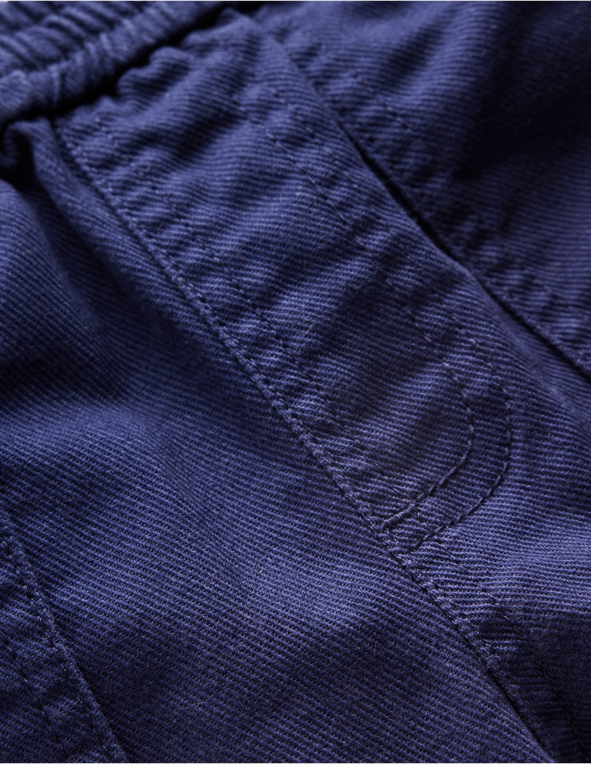 Pull-on Cotton Pants-Navy-3