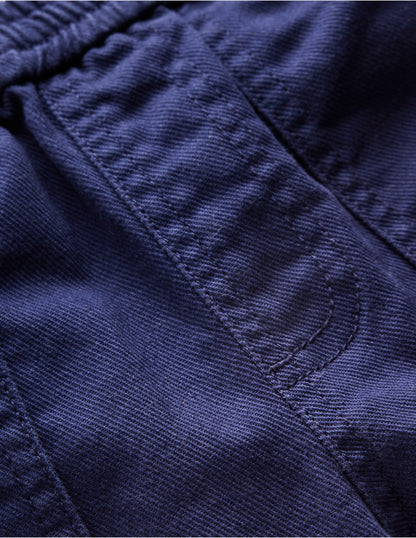 Pull-on Cotton Pants-Navy-3