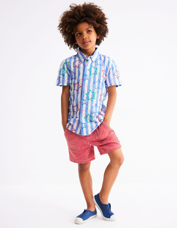 Fun Cotton Shirt-Starry Stripe