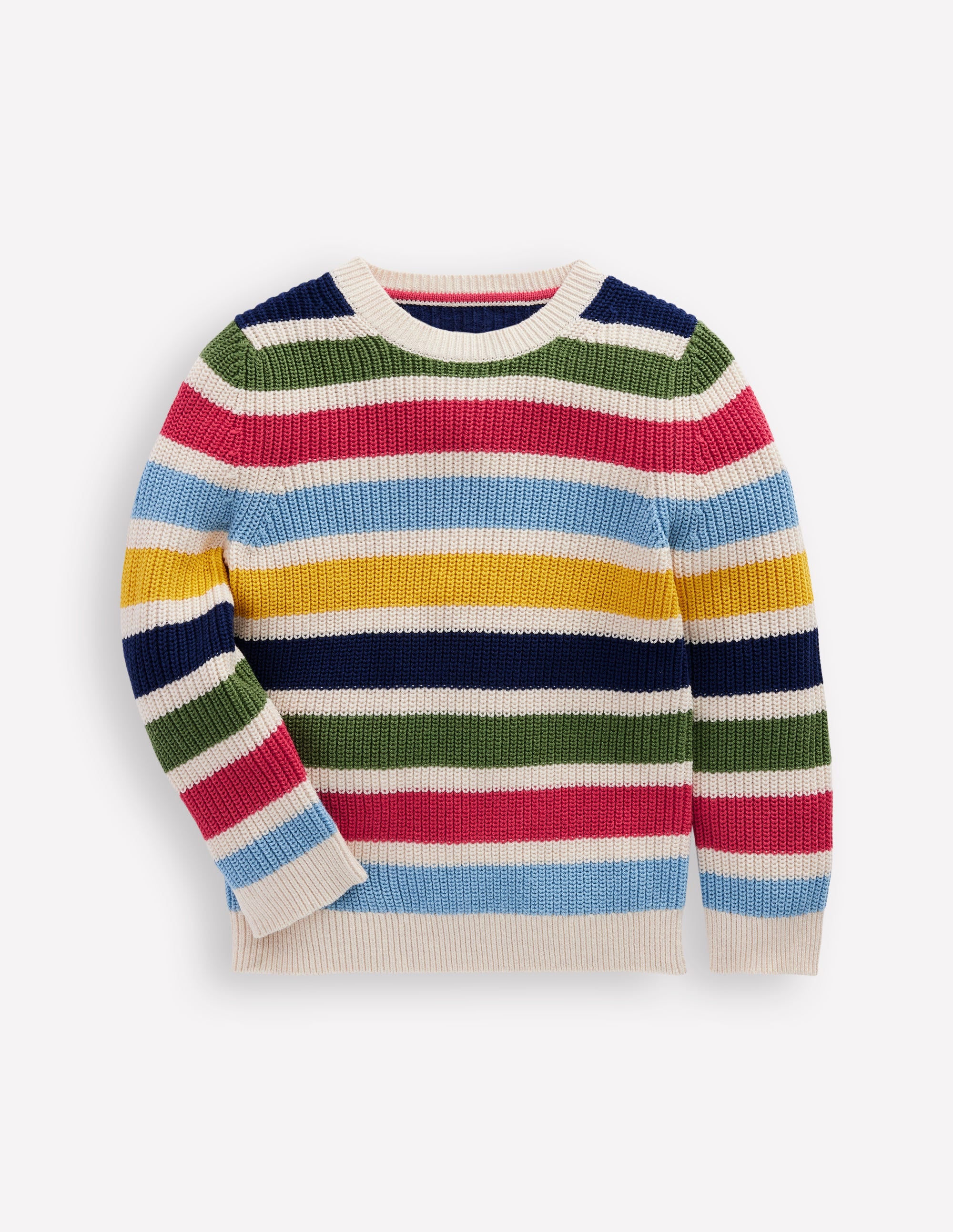 Everyday Cotton Sweater-Multi Stripe - Image 1