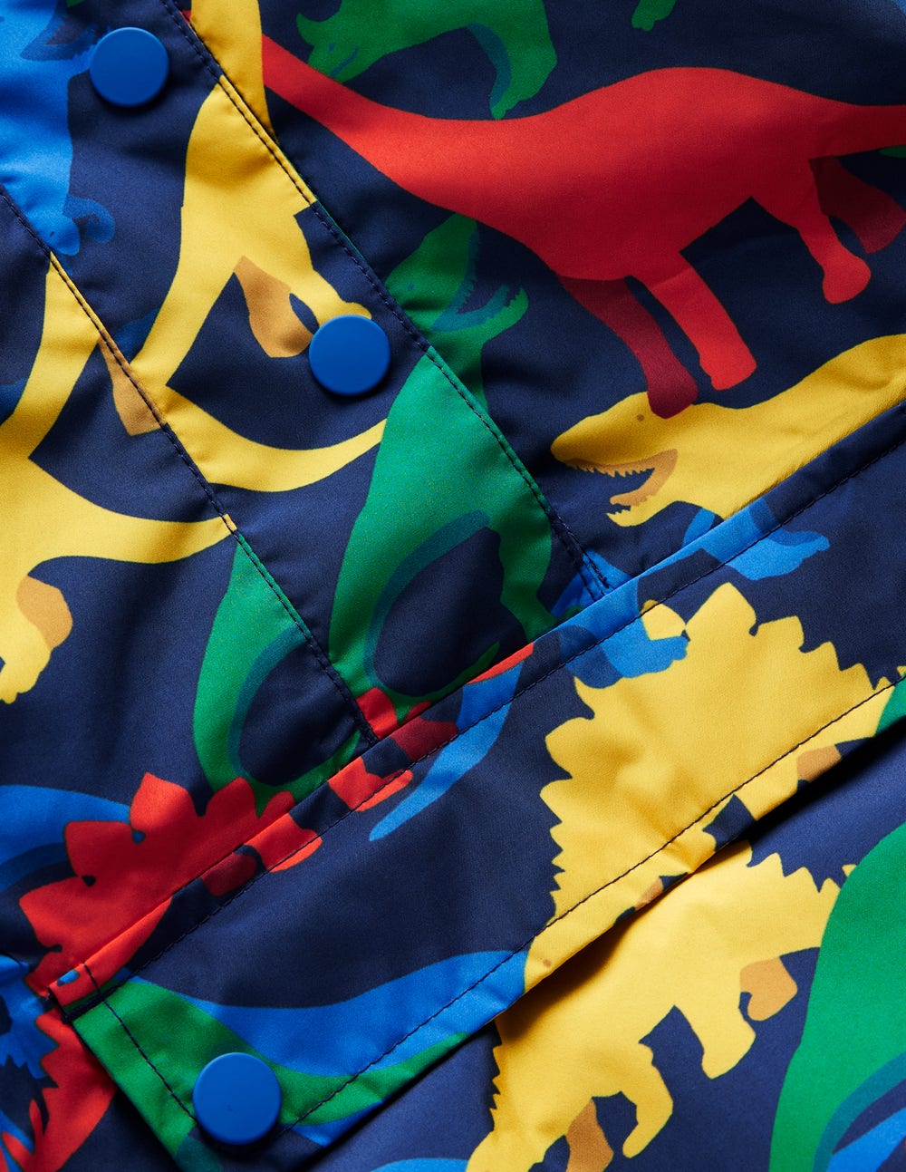 Waterproof Pop Over Jacket-College Navy Multi Dinos