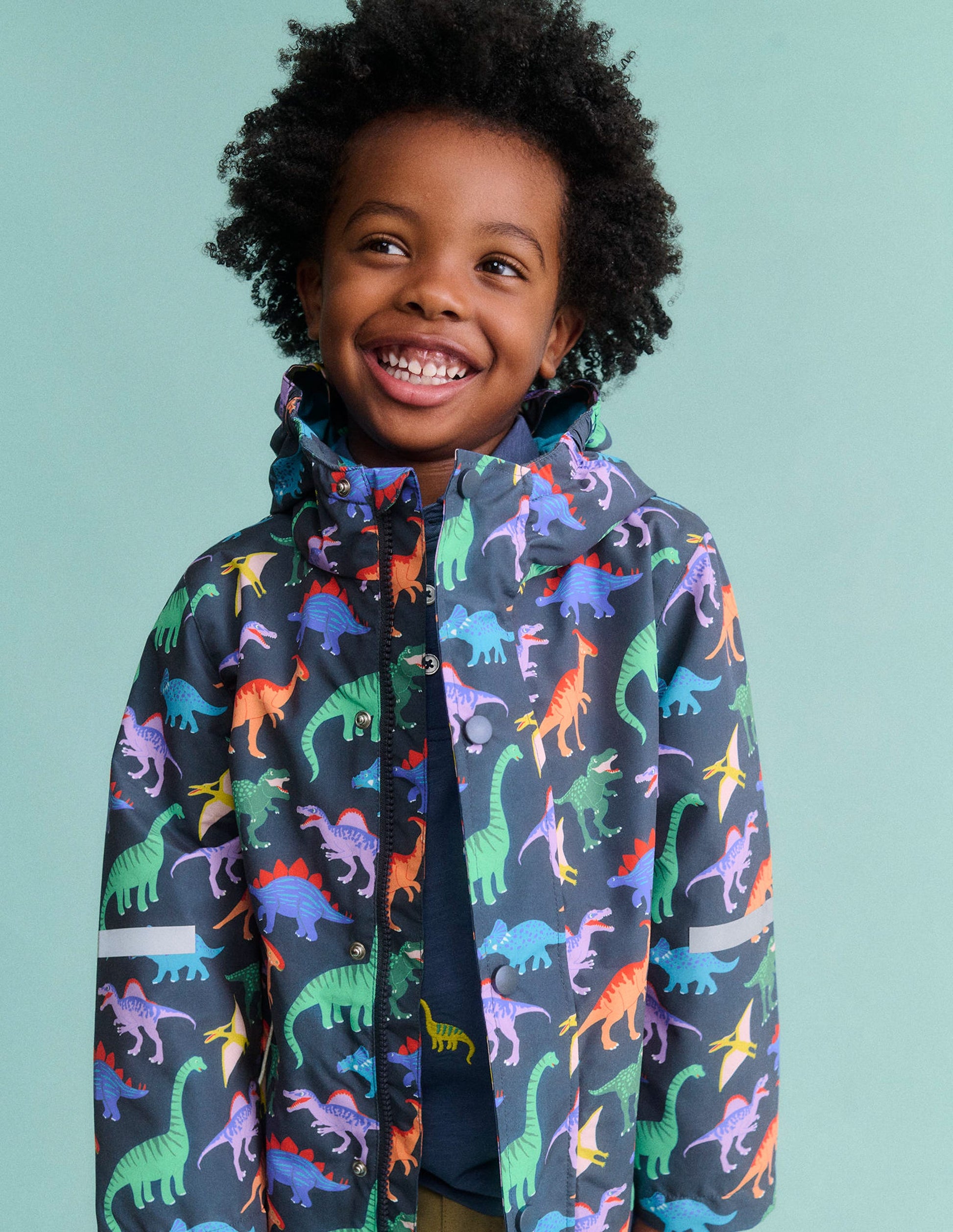 Waterproof Fisherman's Jacket-Robot Blue Dinos Boden USA