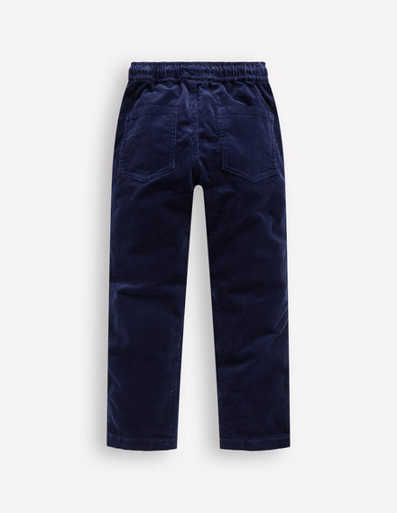 Slim Pull On Trousers-College Navy Cord