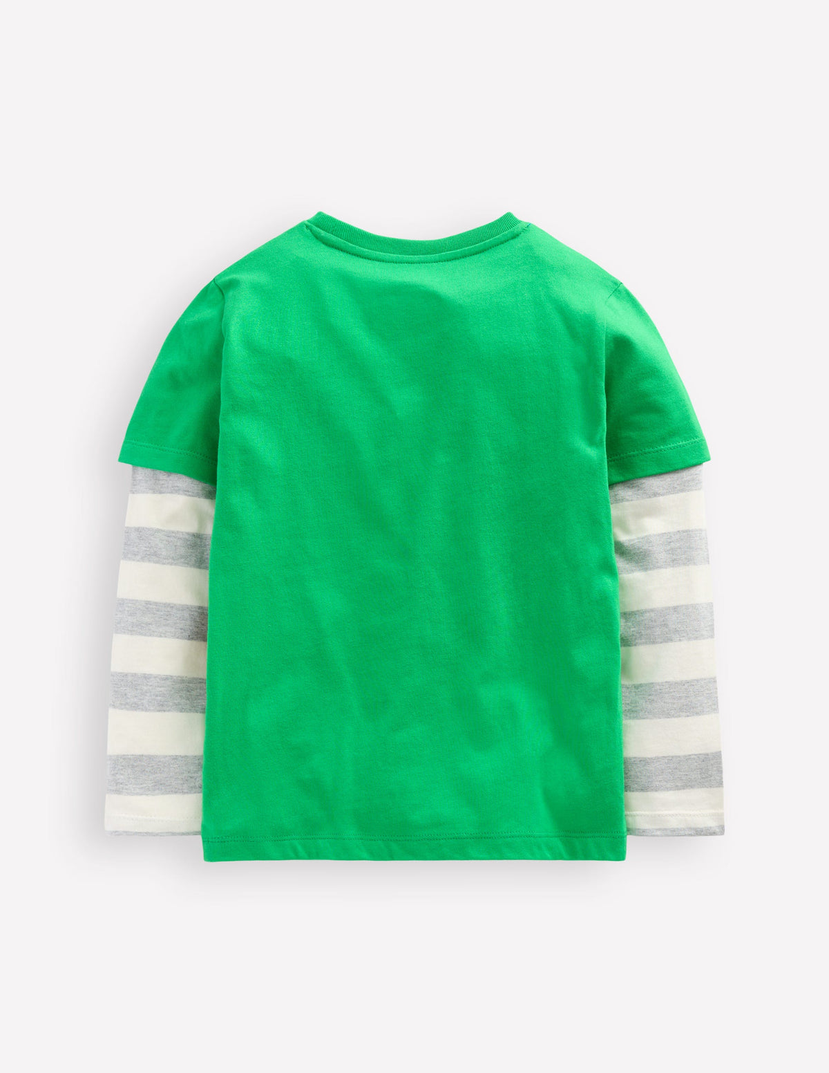 Applique Mock Sleeve T-Shirt-Sapling Green St Paddys Dog - Image 2