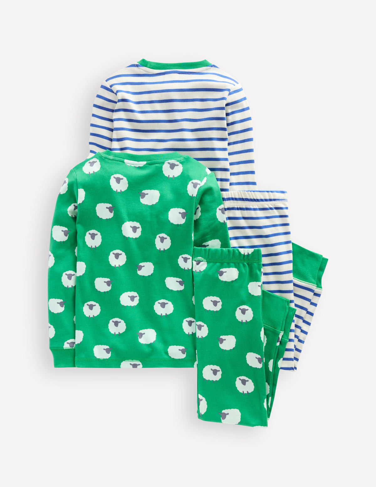 Snug Twin Pack Pajamas-Trinity Green Sheep - Image 2