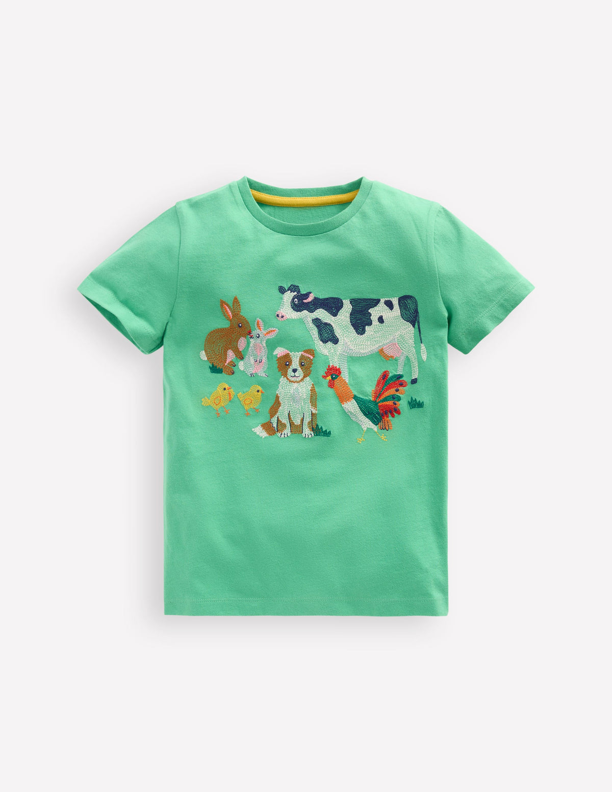 Superstitch T-Shirt-Aloe Green Easter Farm - Image 1