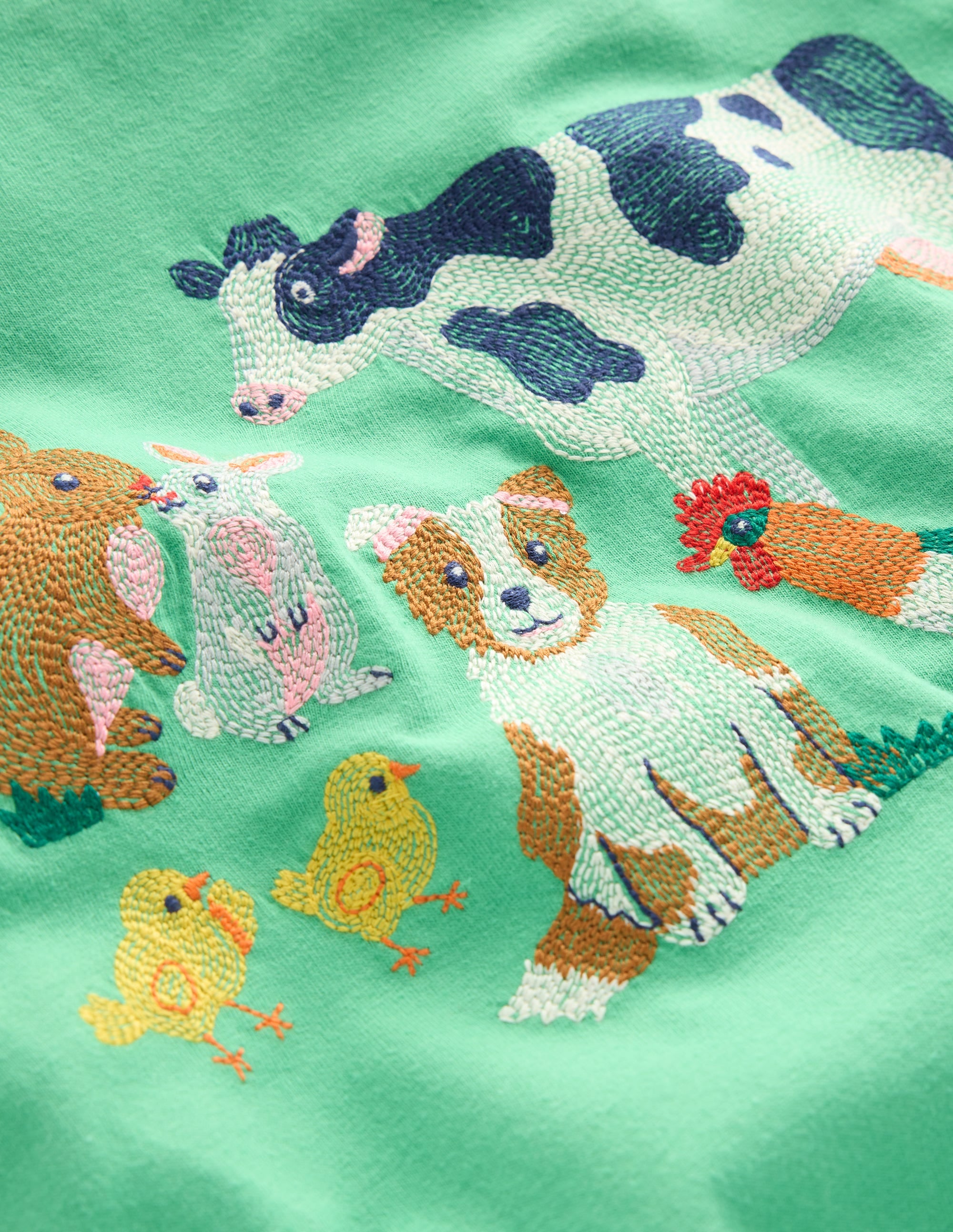 Superstitch T-Shirt-Aloe Green Easter Farm - Image 3