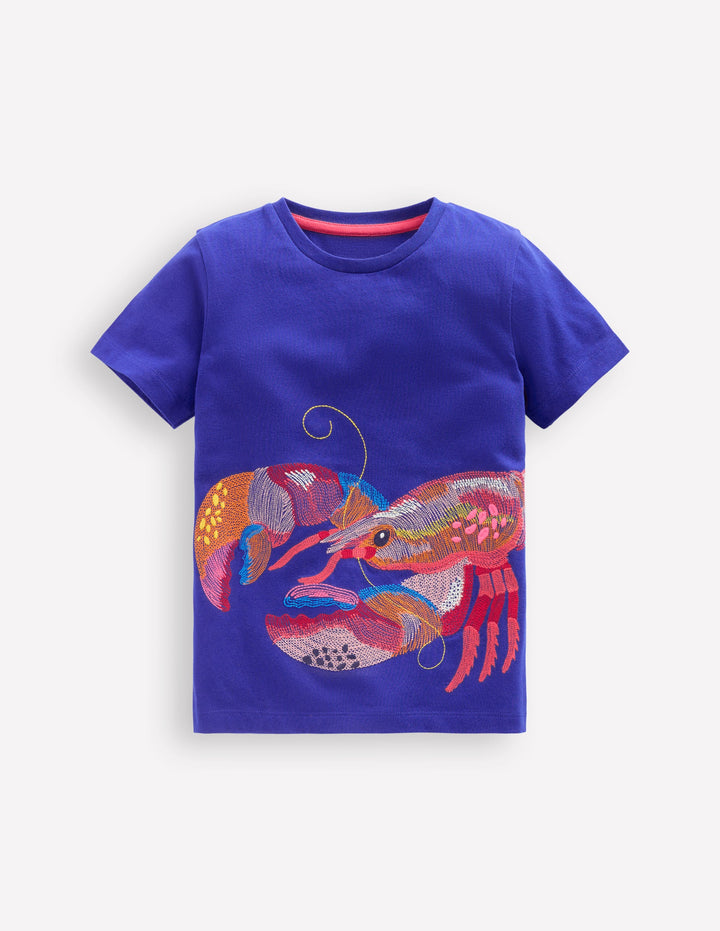 Superstitch T-Shirt-Sapphire Blue Lobster