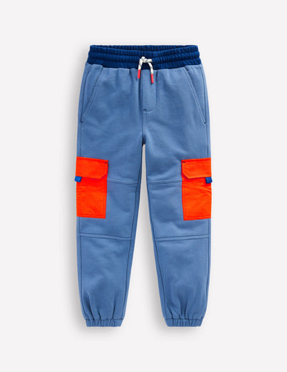 Ripstop Cargo Joggers-Robot Blue