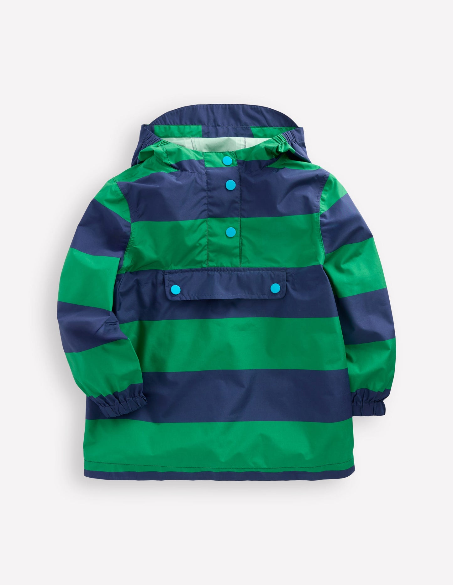 Waterproof Pop Over Jacket-Green Stripe