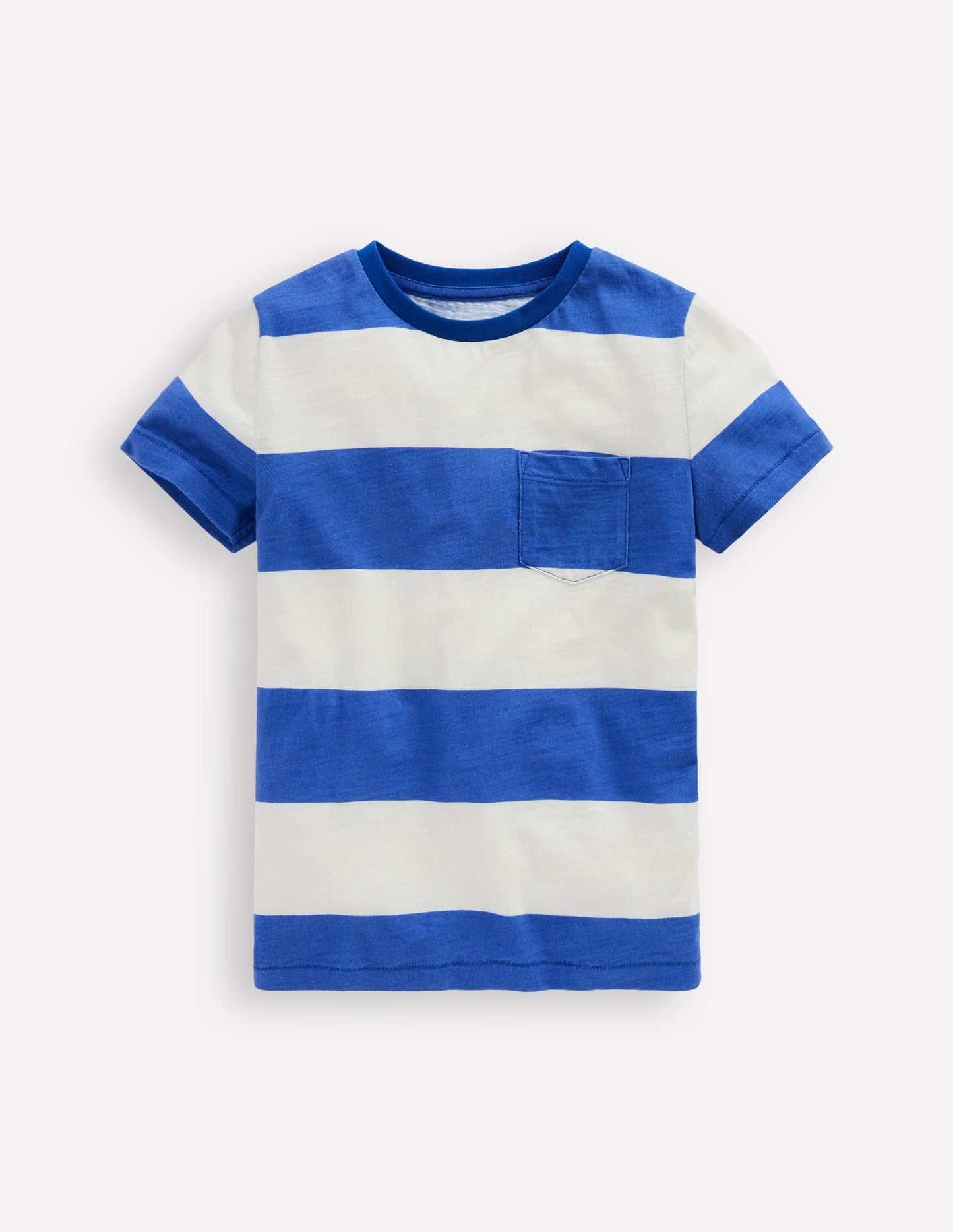 Everyday Short Sleeve T-Shirt-Bright Blue /Soft Ivory Stripe