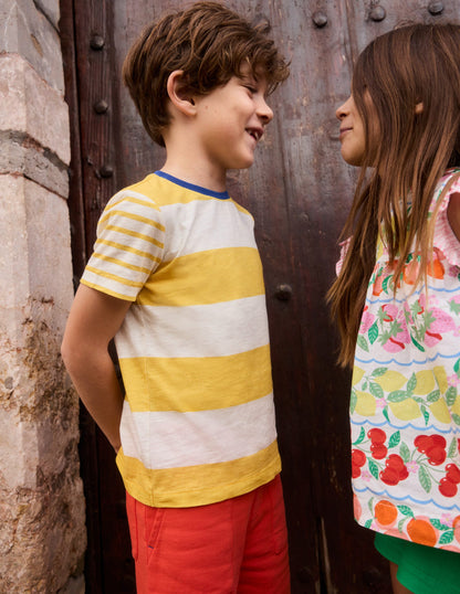 Everyday Short Sleeve T-Shirt-Pineapple Yellow/ Ivory Multi