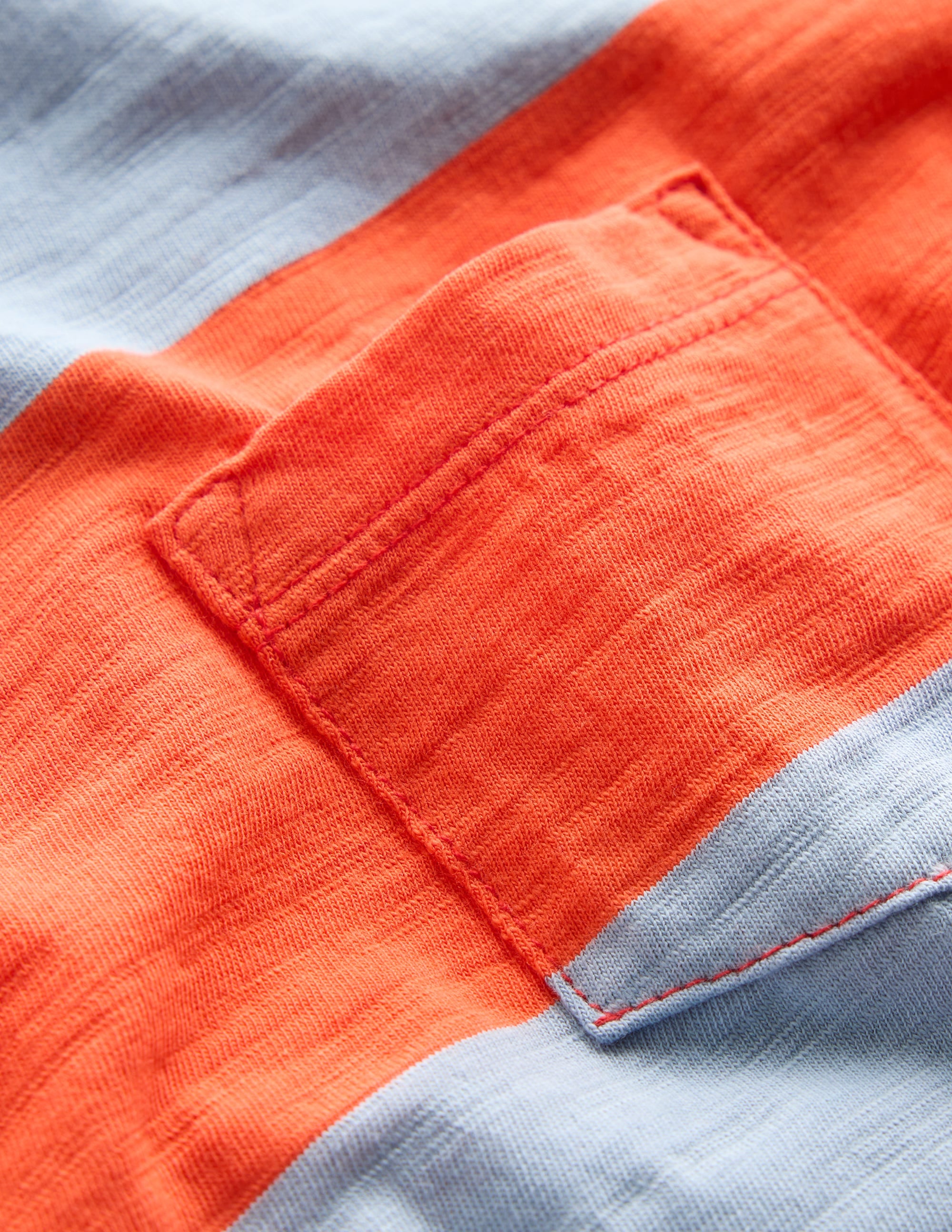 Everyday Short Sleeve T-Shirt-Mandarin Orange/Glacier Stripe - Image 3