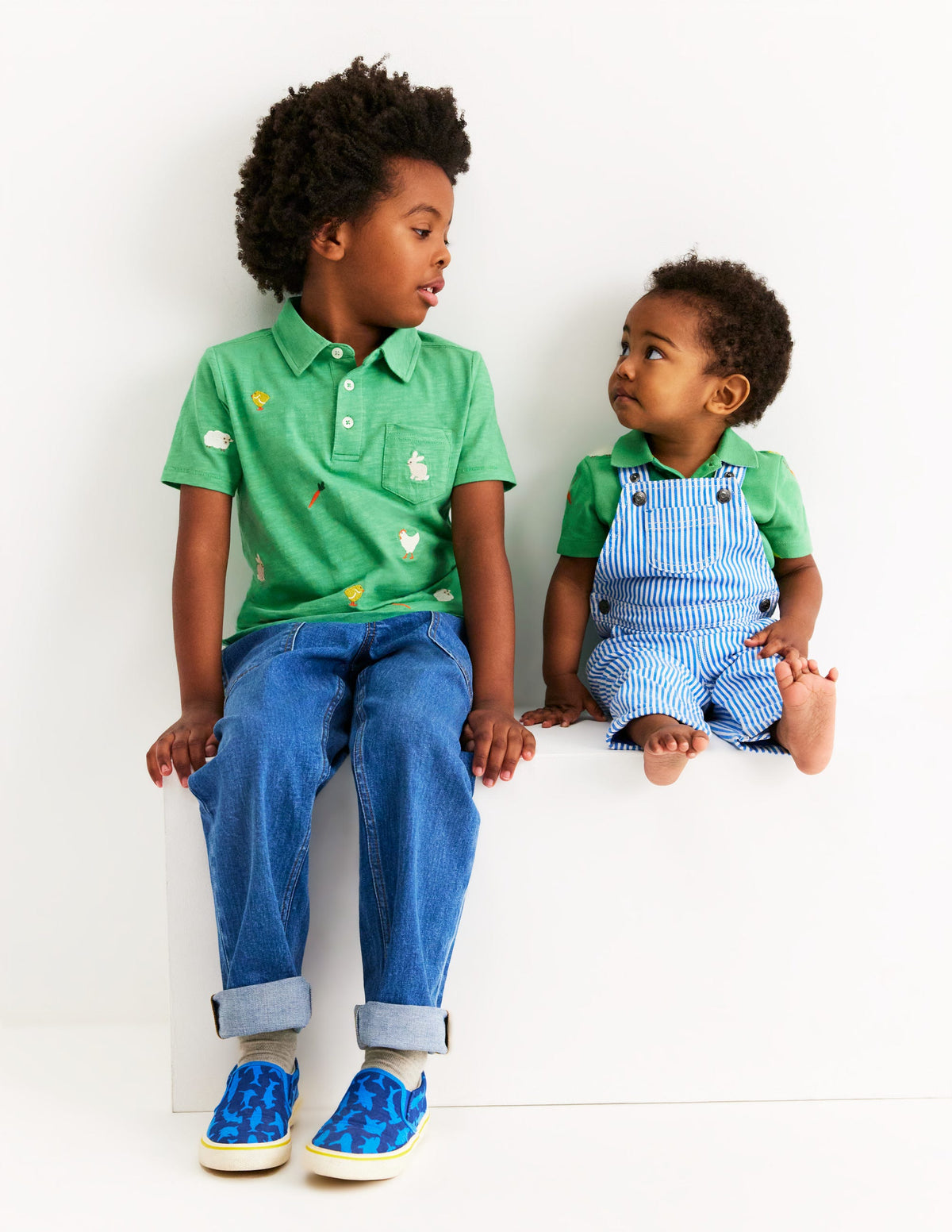 Embroidered Slub Polo Shirt-Easter Multi Embroidery - Image 4