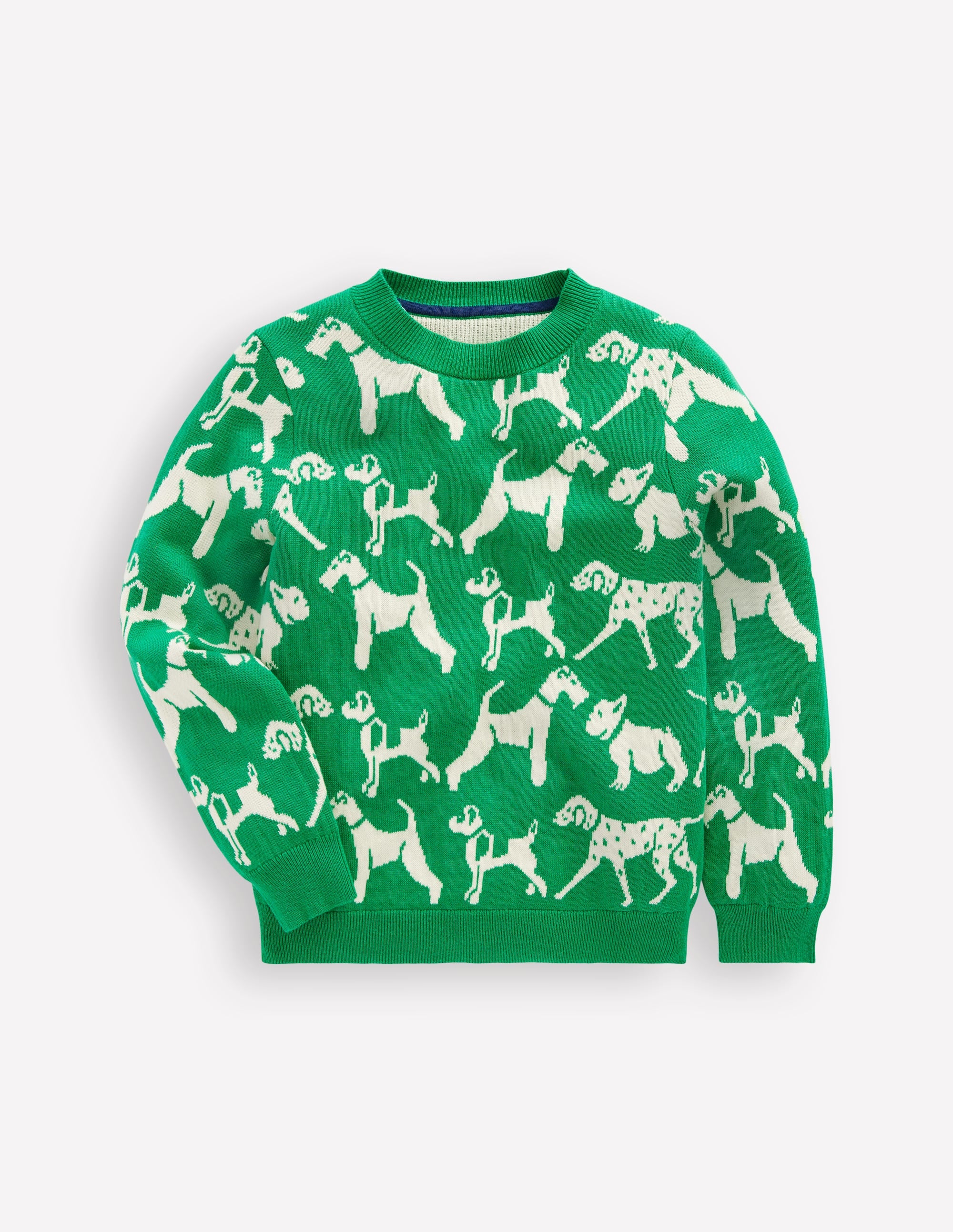 Novelty Sweater-Sapling Green Dogs - Image 1